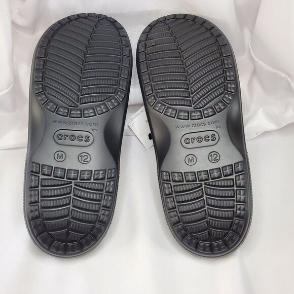 Crocs Baya Slide Sandals Mens 12 Black Lightweight Slip-On Comfort Footwear - Picture 9 of 10
